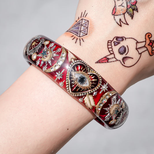 Sacred heart eye Bracelet - Red × Red