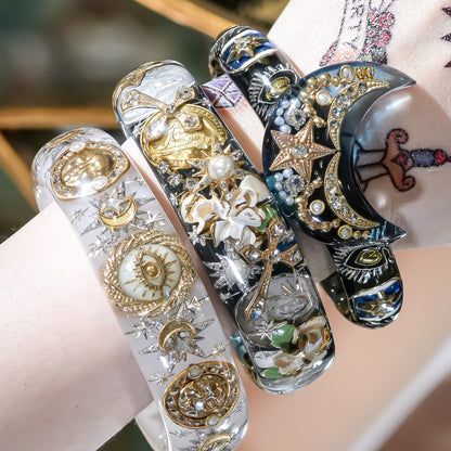Blue Sky Flower Bracelet - Blue × Clear