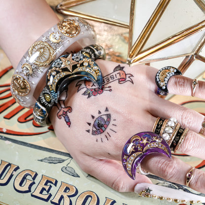 Mystic Moon Ring - Purple × Gold / #13