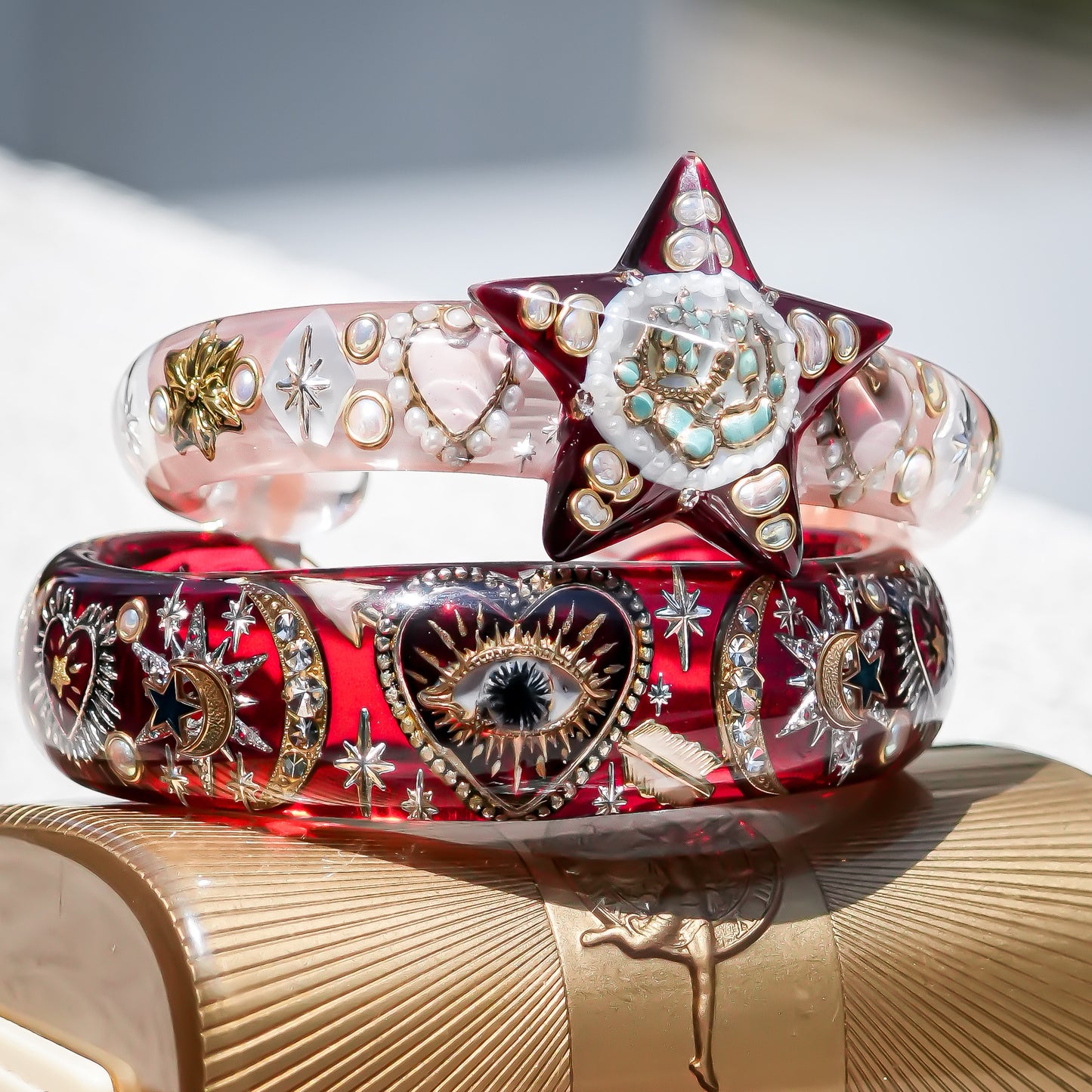 Sacred heart eye Bracelet - Red × Red