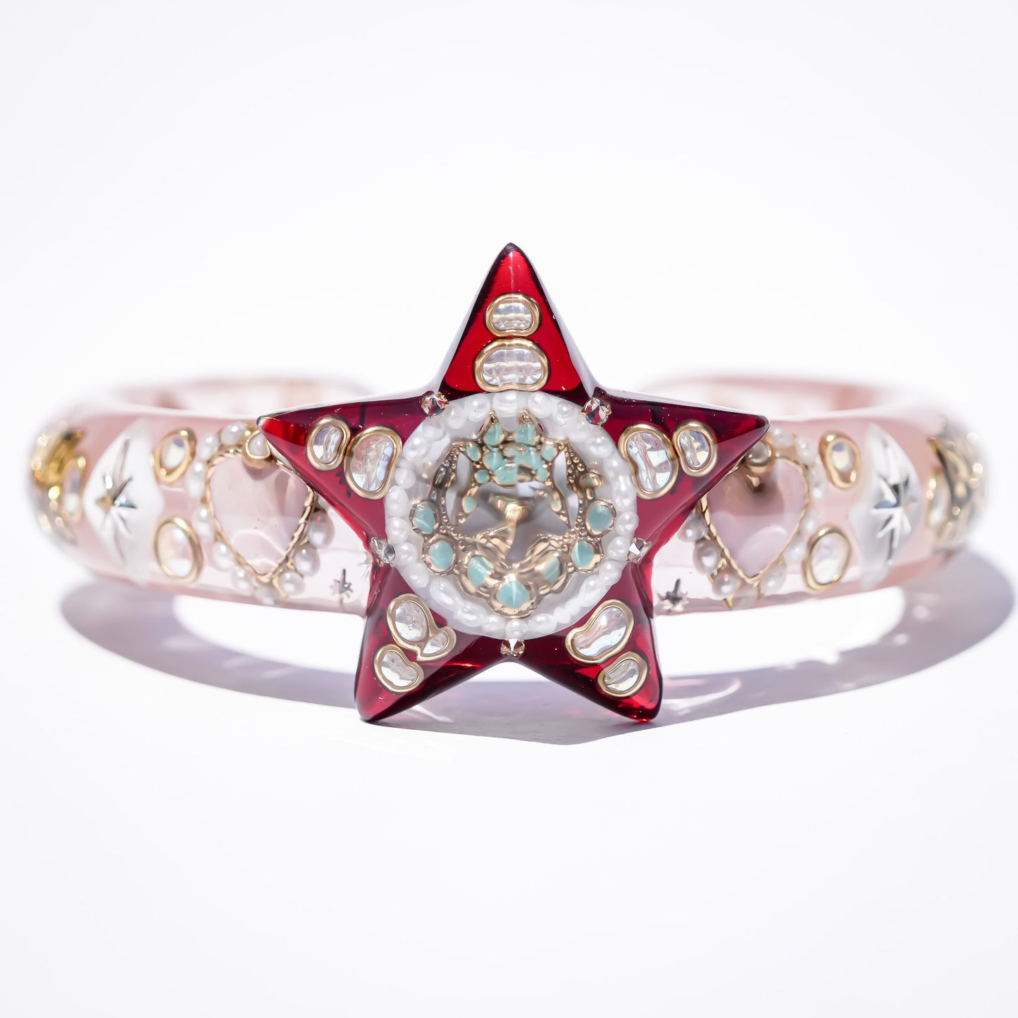 Star Spell Bracelet - Smoky Pink × Red