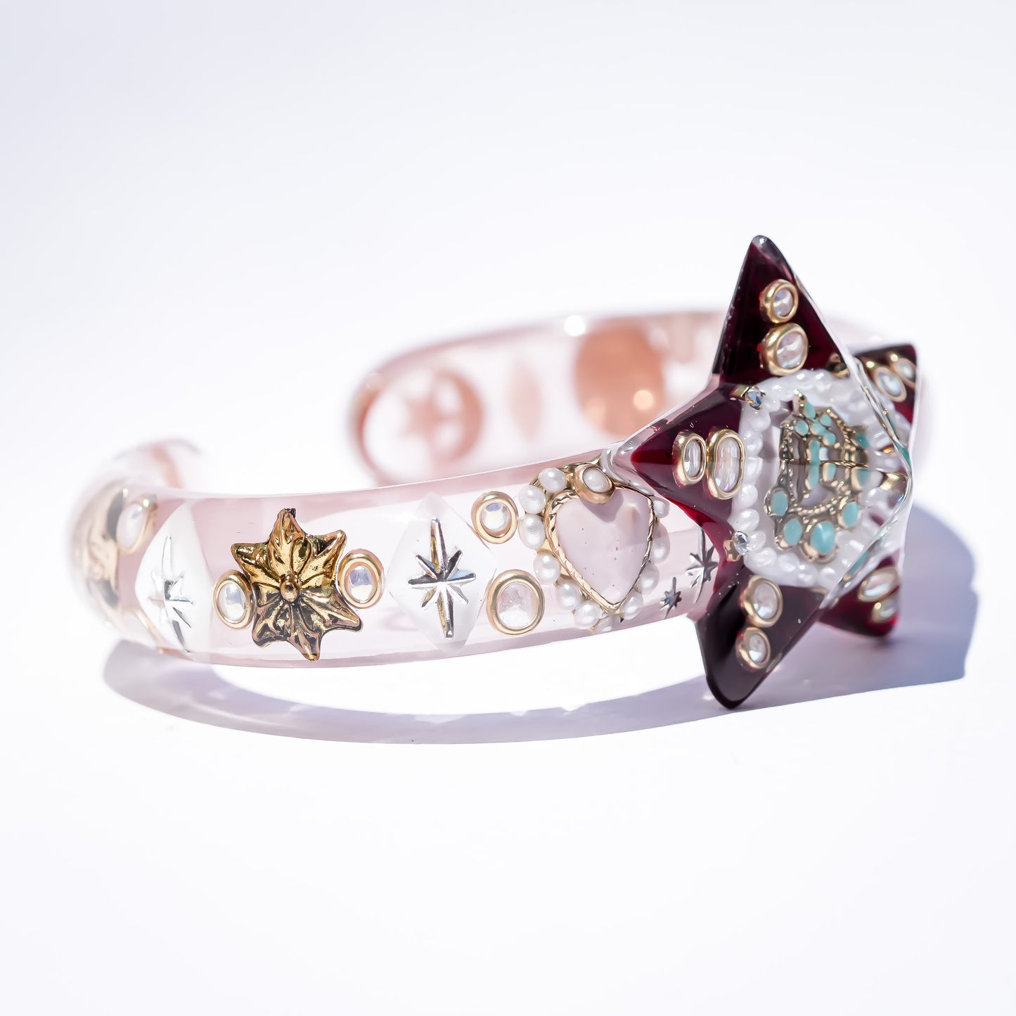 Star Spell Bracelet - Smoky Pink × Red