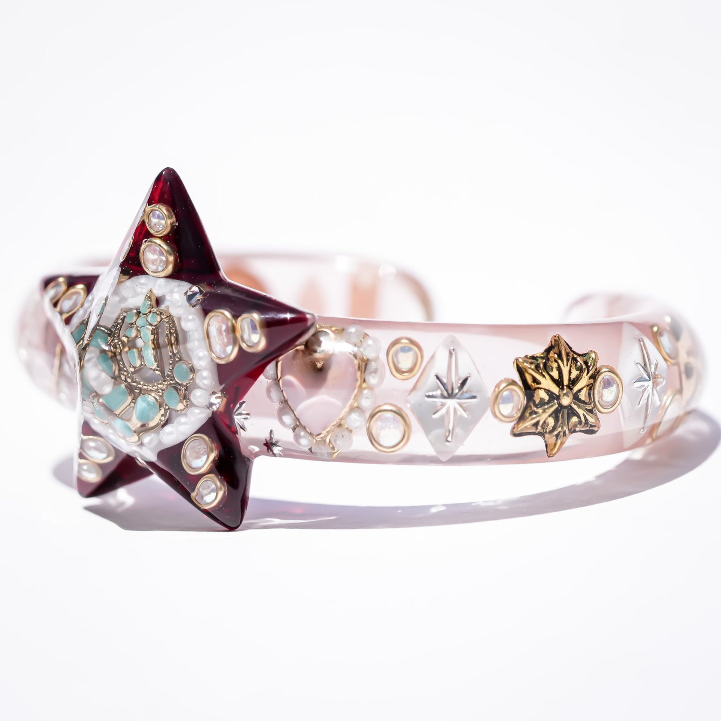 Star Spell Bracelet - Smoky Pink × Red