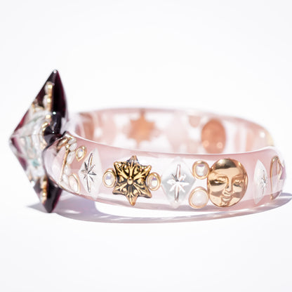 Star Spell Bracelet - Smoky Pink × Red