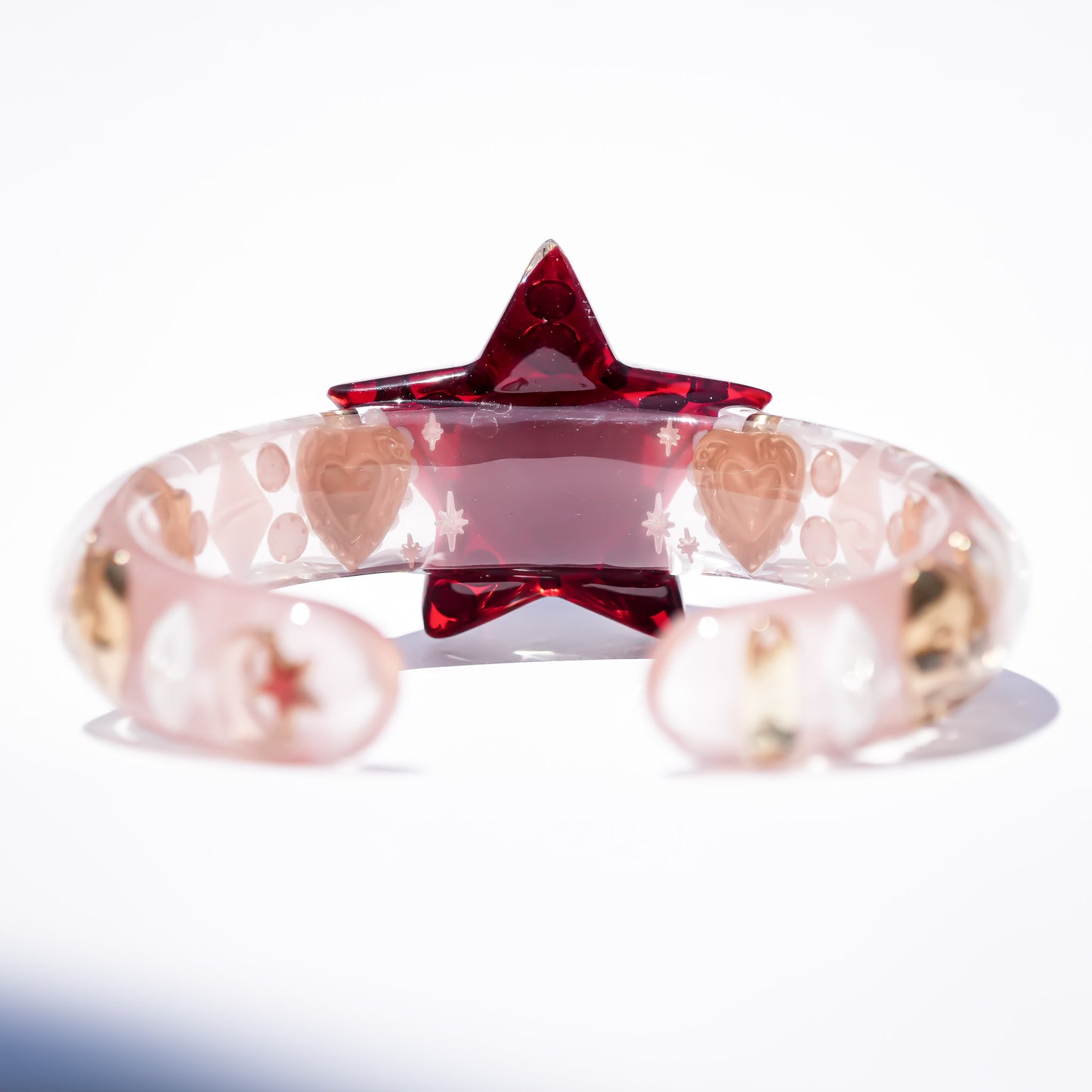 Star Spell Bracelet - Smoky Pink × Red