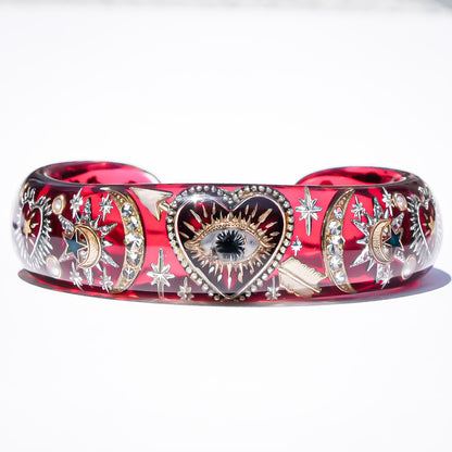 Sacred heart eye Bracelet - Red × Red