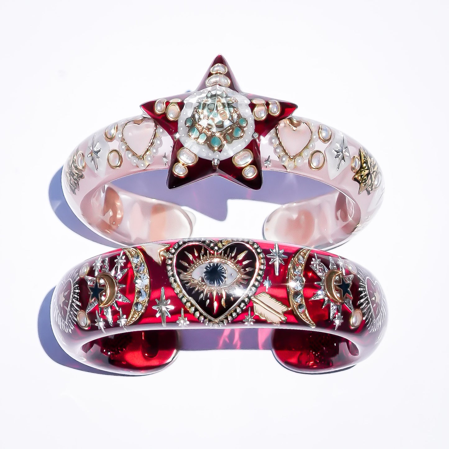 Sacred heart eye Bracelet - Red × Red