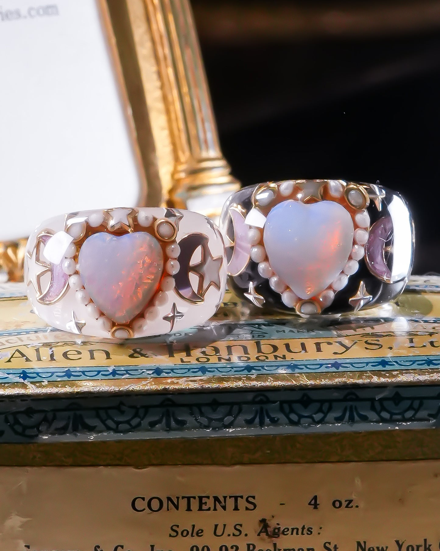 Moonlit Opal Ring – Smoky Pink / #11