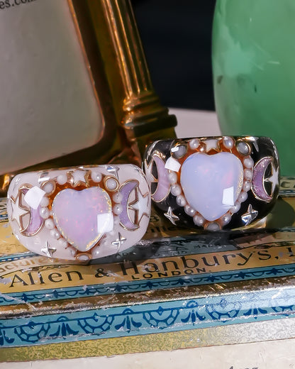 Moonlit Opal Ring – Smoky Pink / #11