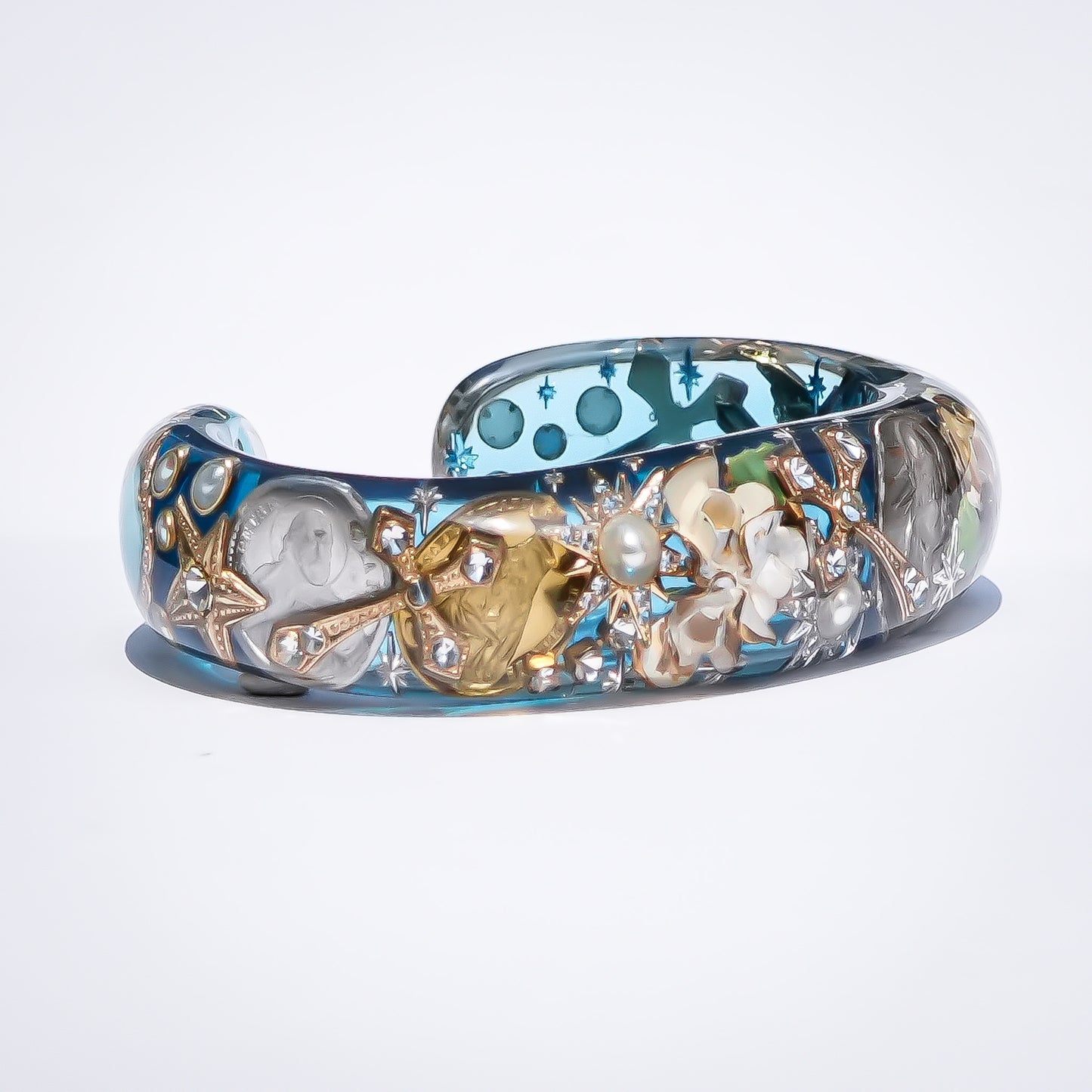 Blue Sky Talisman Bracelet - Sky Blue × White