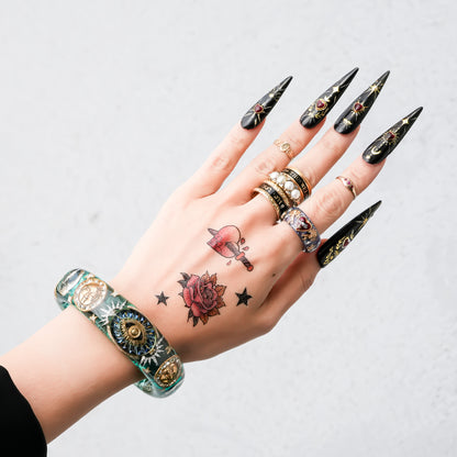 Galaxy Smile Ring – Red Heart & Angel / #11 #12 #13 #17