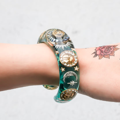 Mystic Forest Bangle – Emerald Green