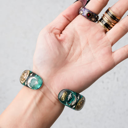 Mystic Forest Bangle – Emerald Green