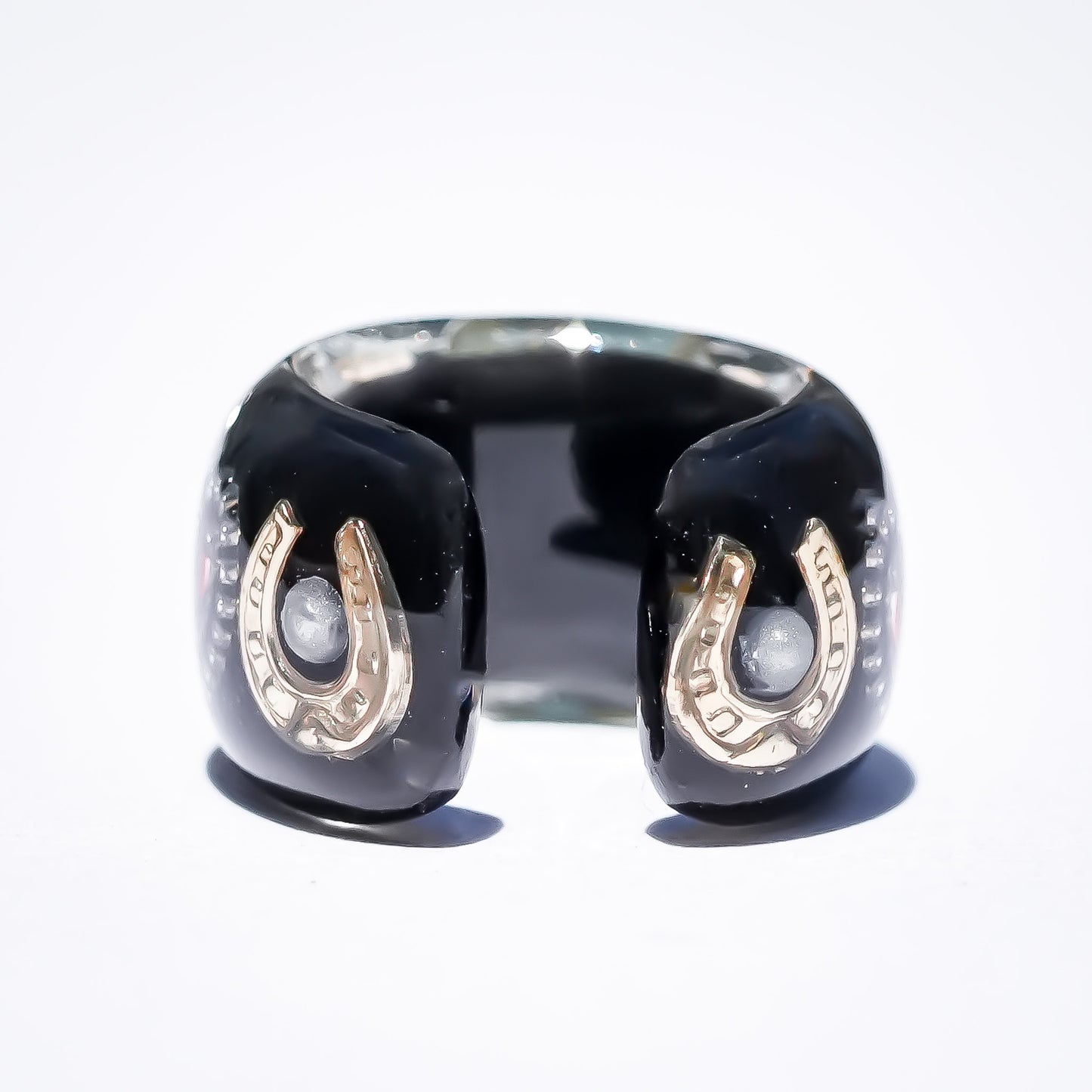 Lucky Heart Ear Cuff - Black × Turquoise × Red