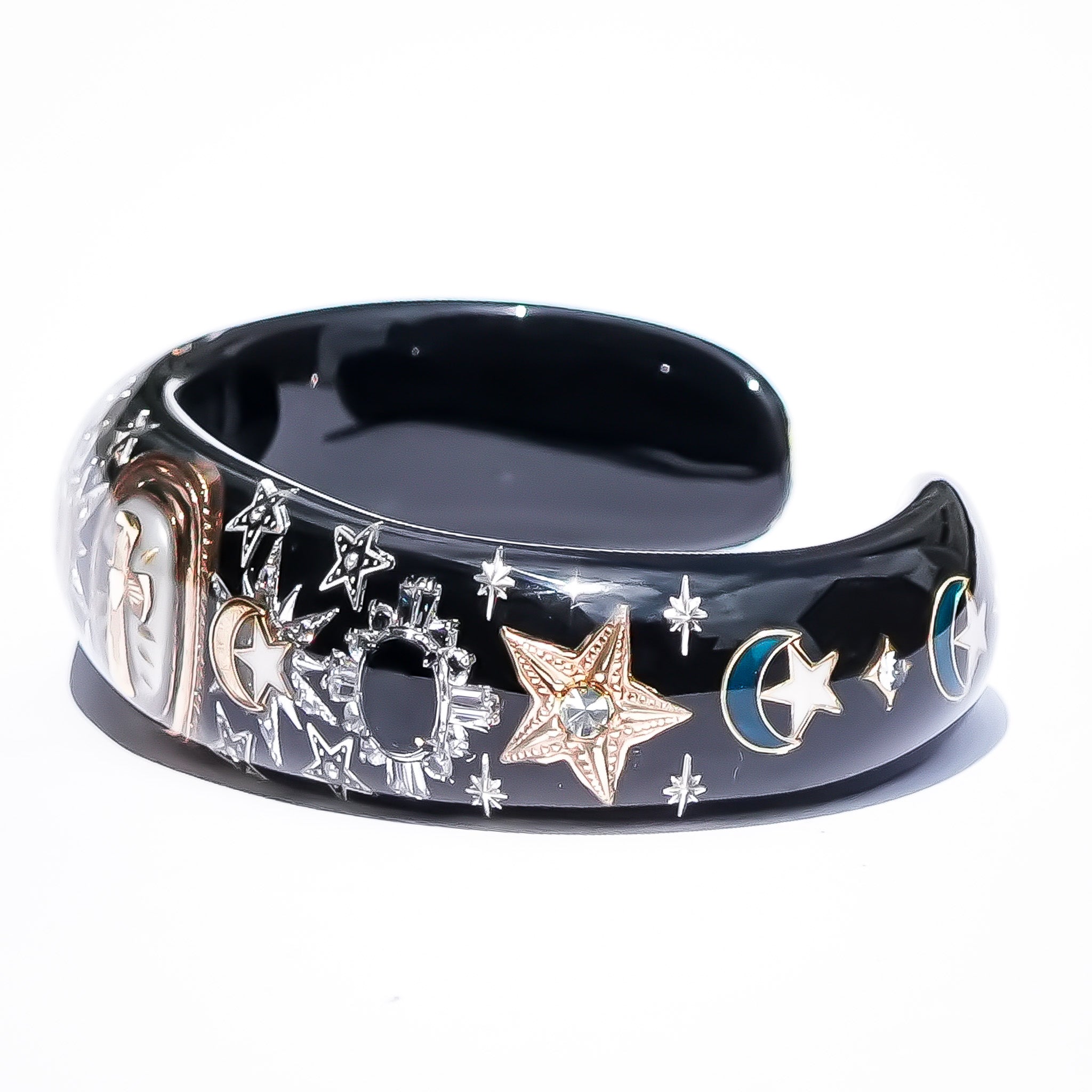 Sacred Cross Celestial Bracelet - Black × Gold × Silver – RUKA