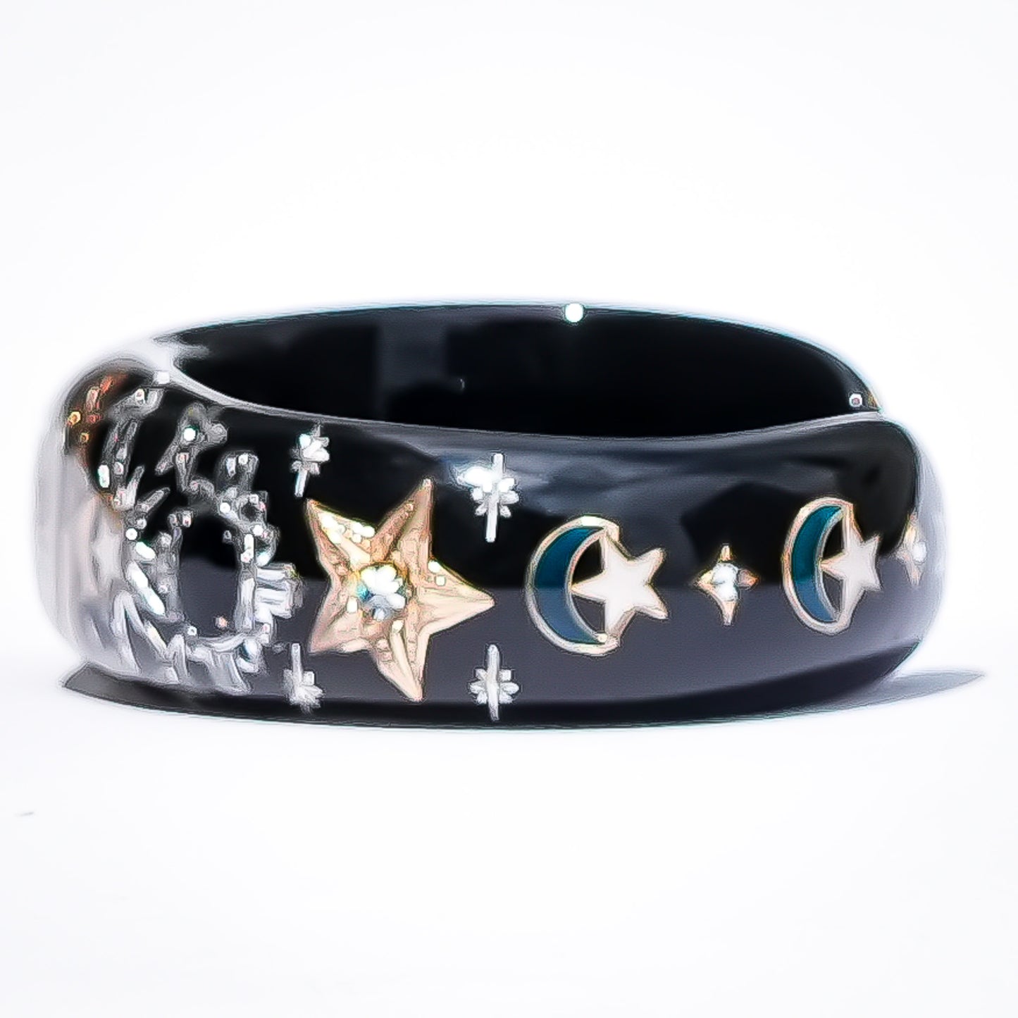 Sacred Cross Celestial Bracelet - Black × Gold × Silver
