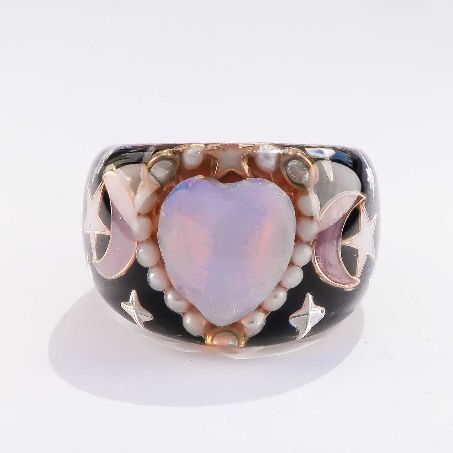 Moonlit Opal Ring – Black / #12 #14