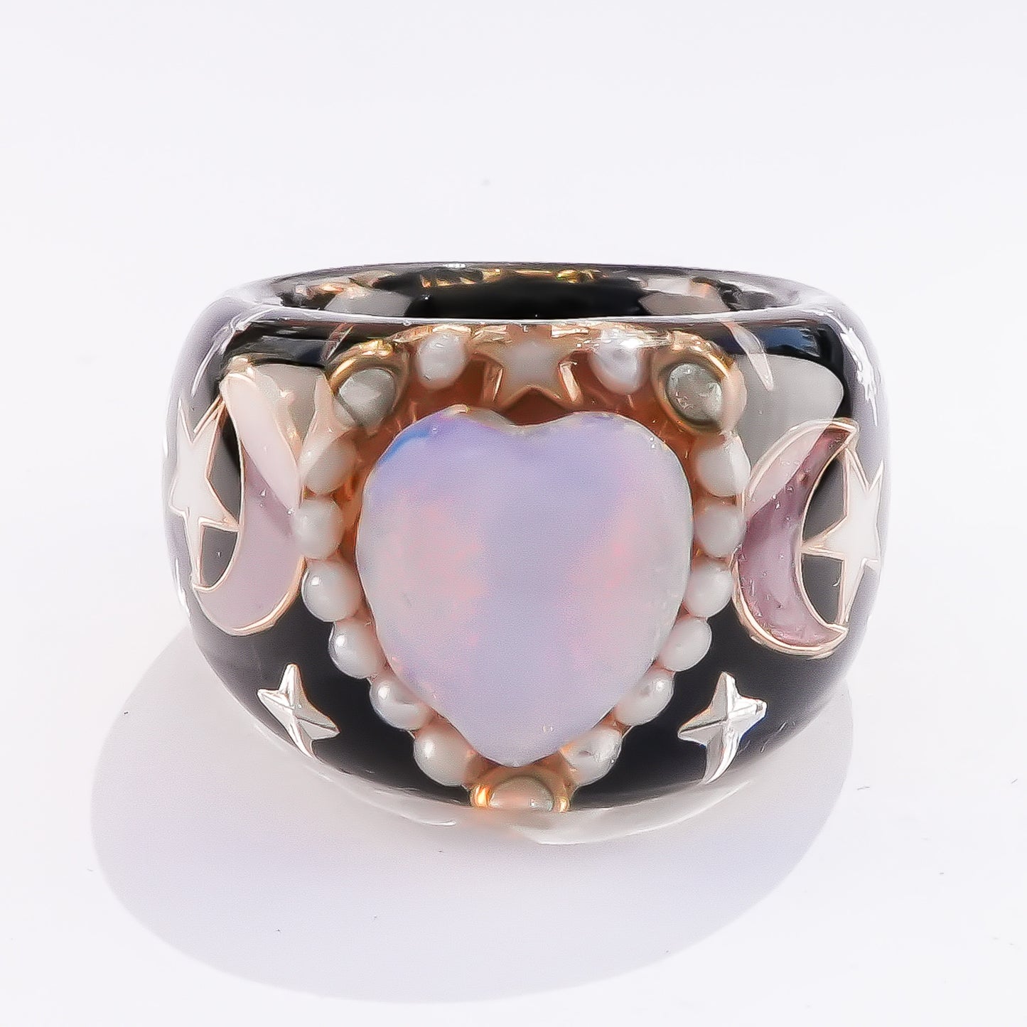 Moonlit Opal Ring – Black / #12 #14