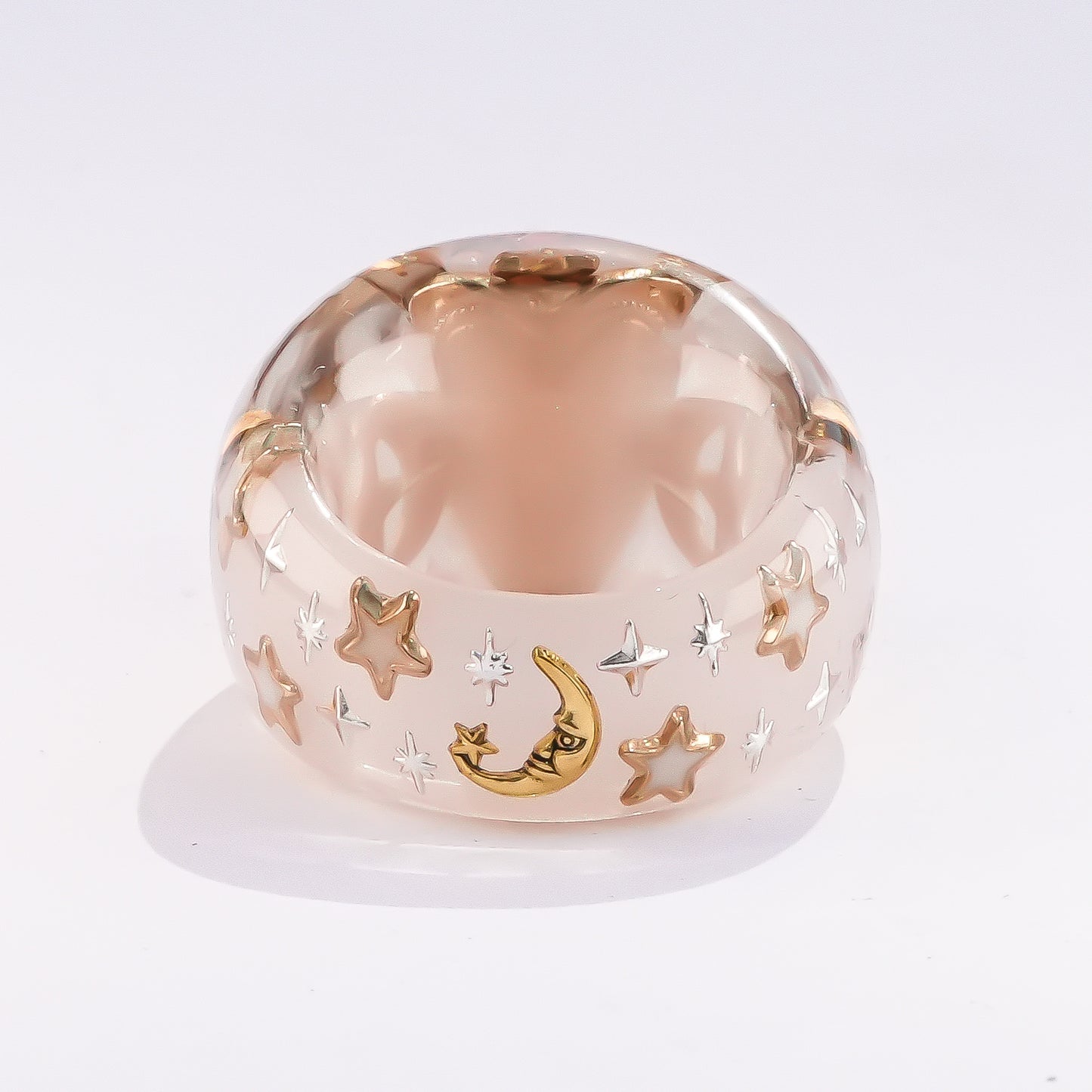 Moonlit Opal Ring – Smoky Pink / #11