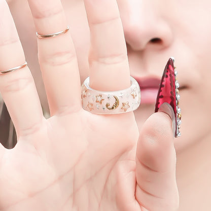 Moonlit Opal Ring – Smoky Pink / #11