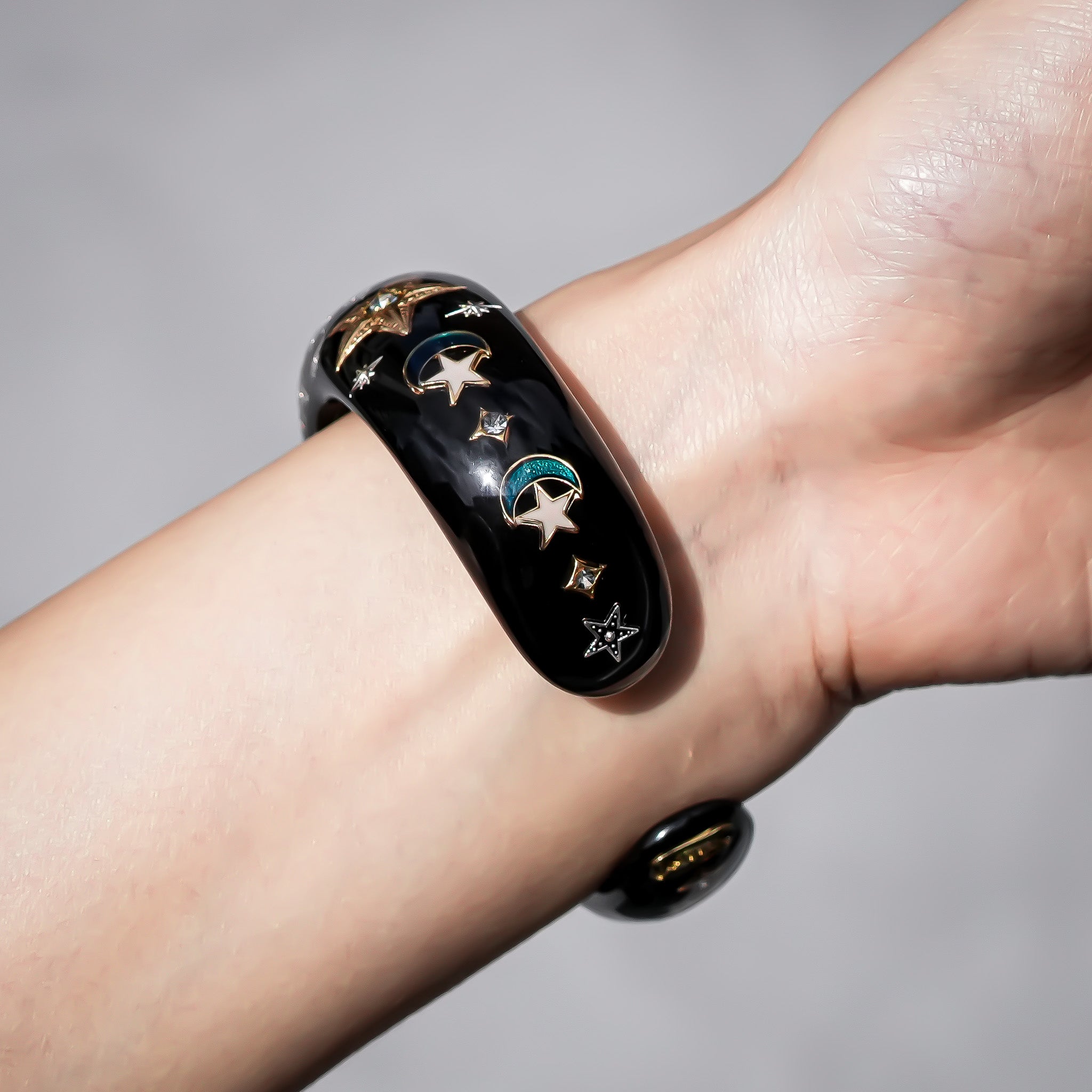 Sacred Cross Celestial Bracelet - Black × Gold × Silver – RUKA