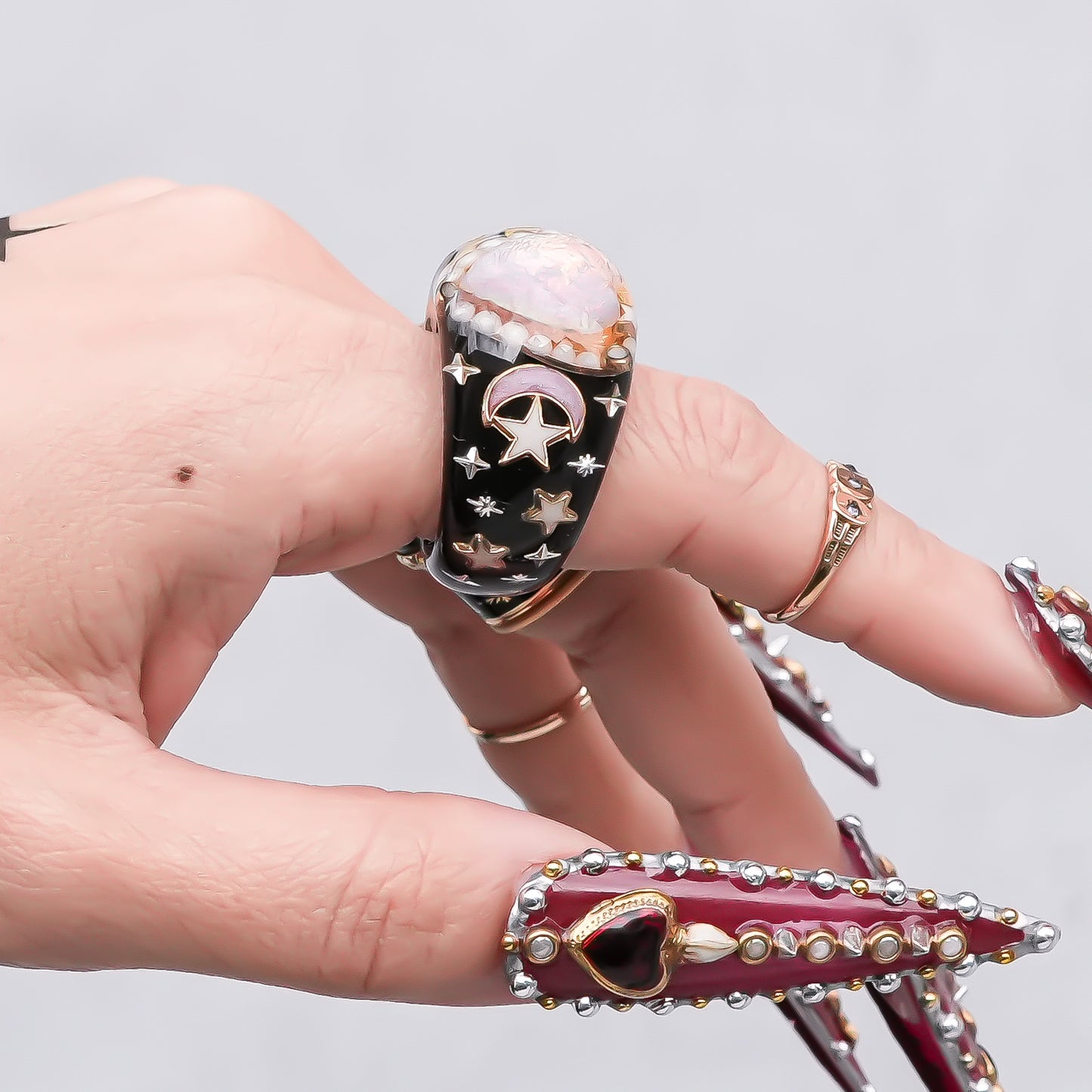 Moonlit Opal Ring – Black / #12 #14