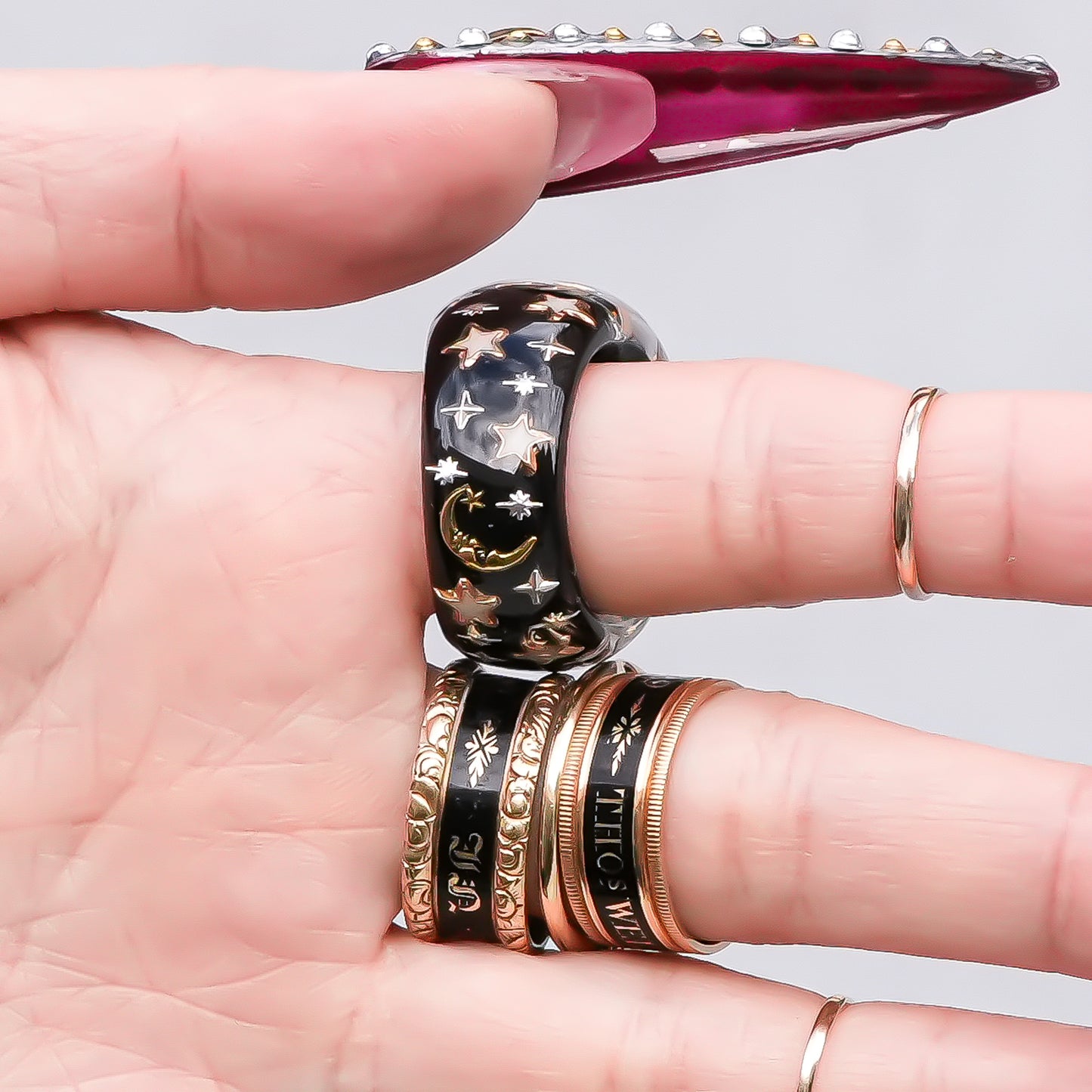 Moonlit Opal Ring – Black / #12 #14