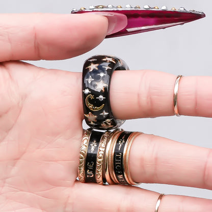 Moonlit Opal Ring – Black / #12 #14