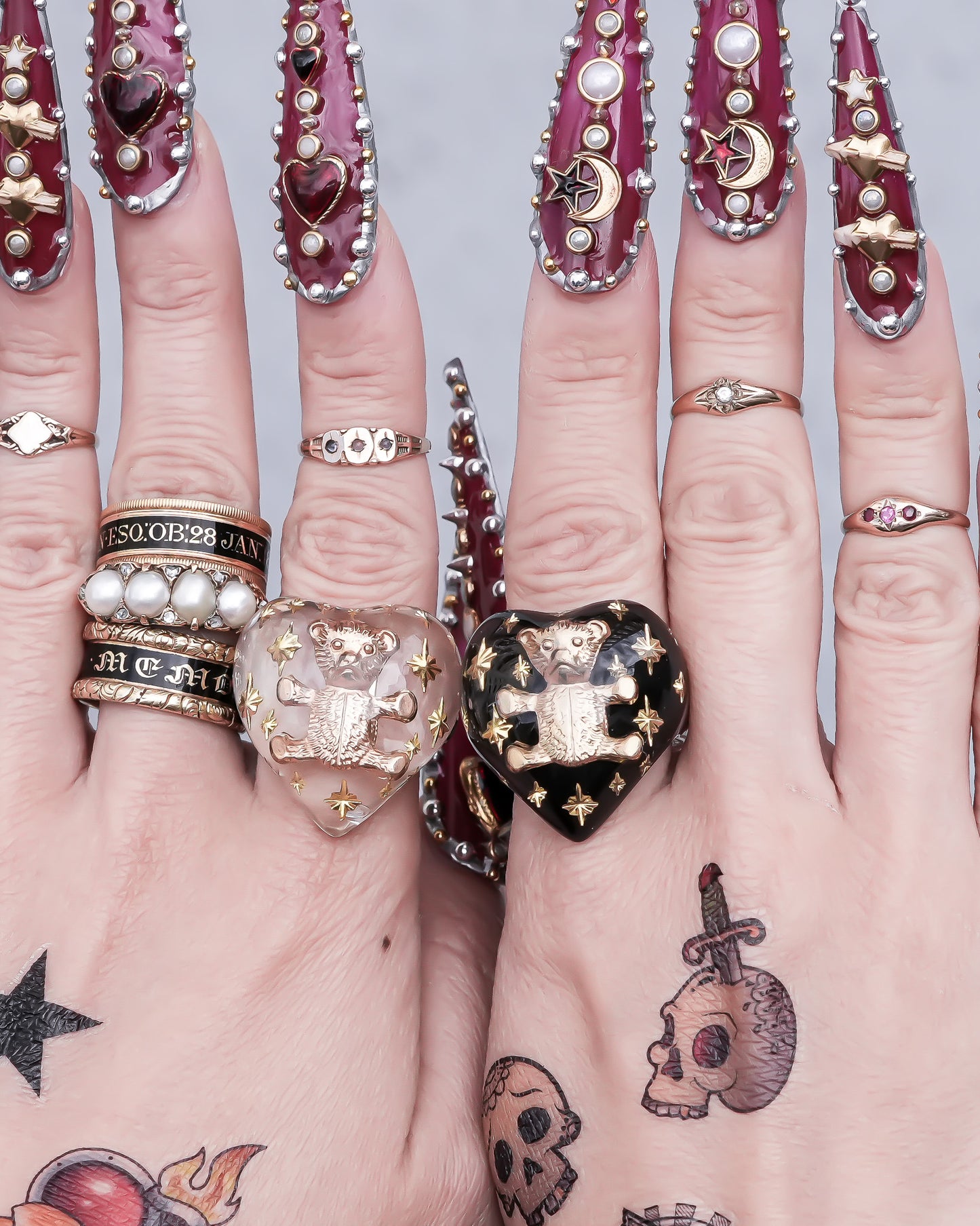 Bear Heart Ring - Clear / #10 #13