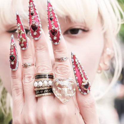 Bear Heart Ring - Clear / #10 #13