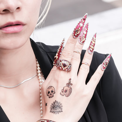 Starlit Heart Ring - Red  / #13