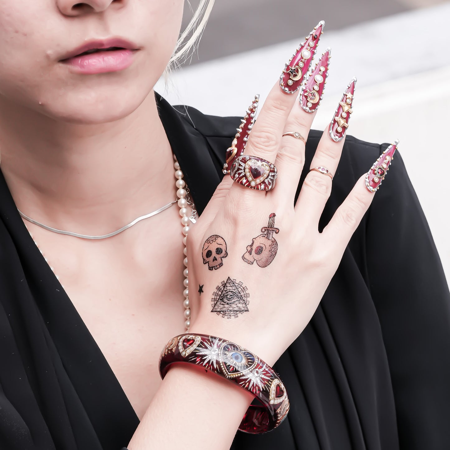 Starlit Heart Ring - Red  / #13