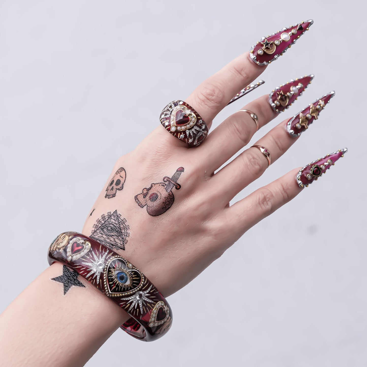 Mystic Eye Heart Bracelet - Red