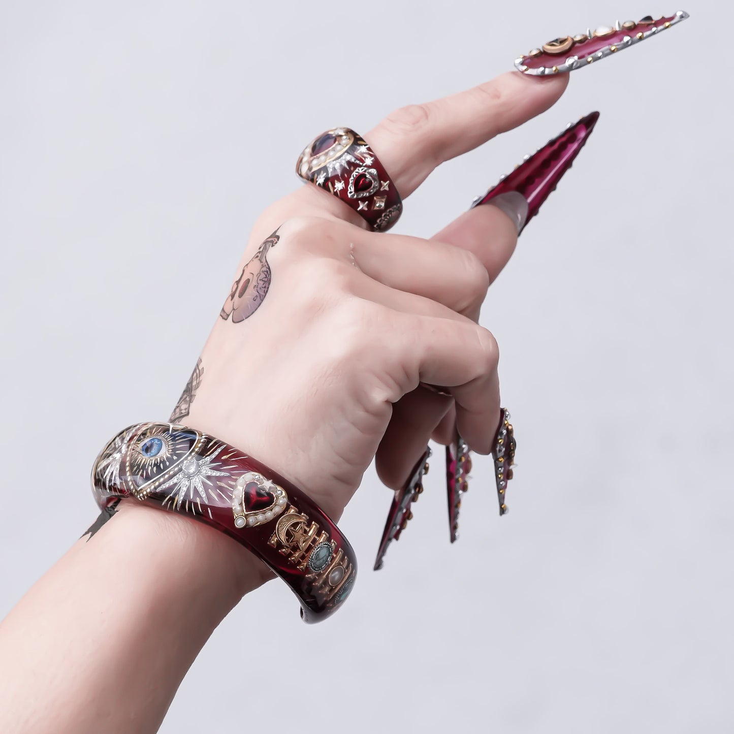 Mystic Eye Heart Bracelet - Red