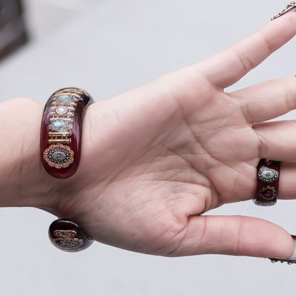 Mystic Eye Heart Bracelet - Red