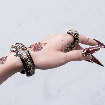 Midnight Heart Charm Bracelet - Dark Blue