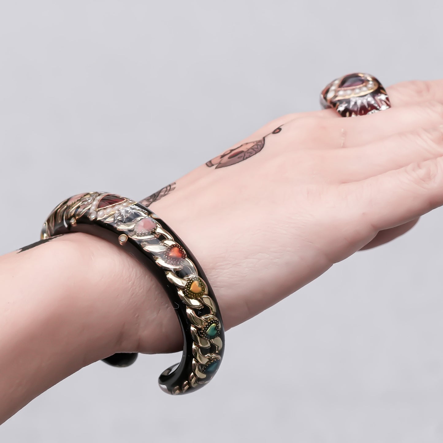 Celestial Lucky Heart Bracelet - Black