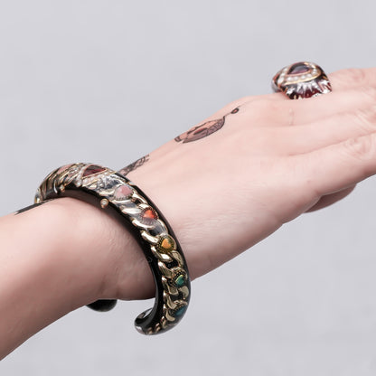 Celestial Lucky Heart Bracelet - Black