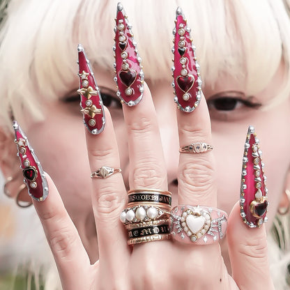 Starlit Heart Ring - Smoky Pink 3 / #14