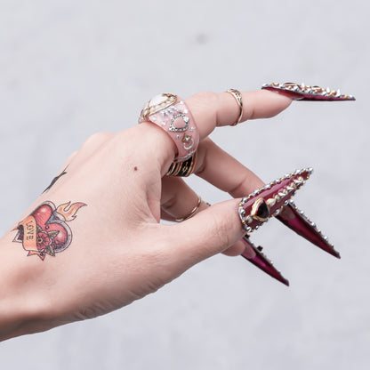 Starlit Heart Ring - Smoky Pink 3 / #14