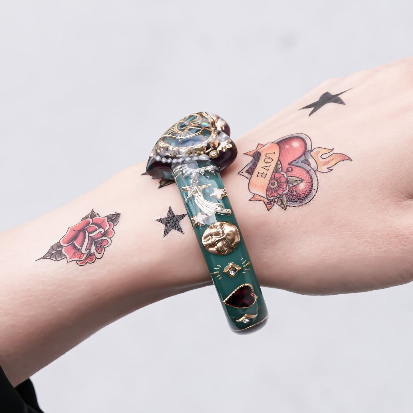 Eternal Vision Heart Bracelet – Green