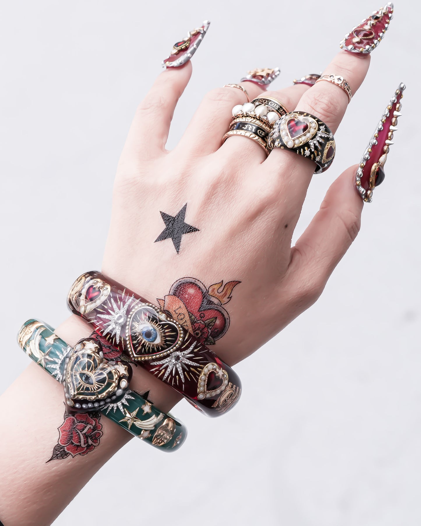 Mystic Eye Heart Bracelet - Red