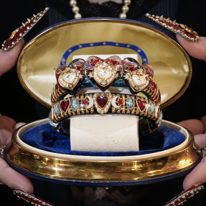 Tri-Heart Aurora Bracelet -Purple × Blue