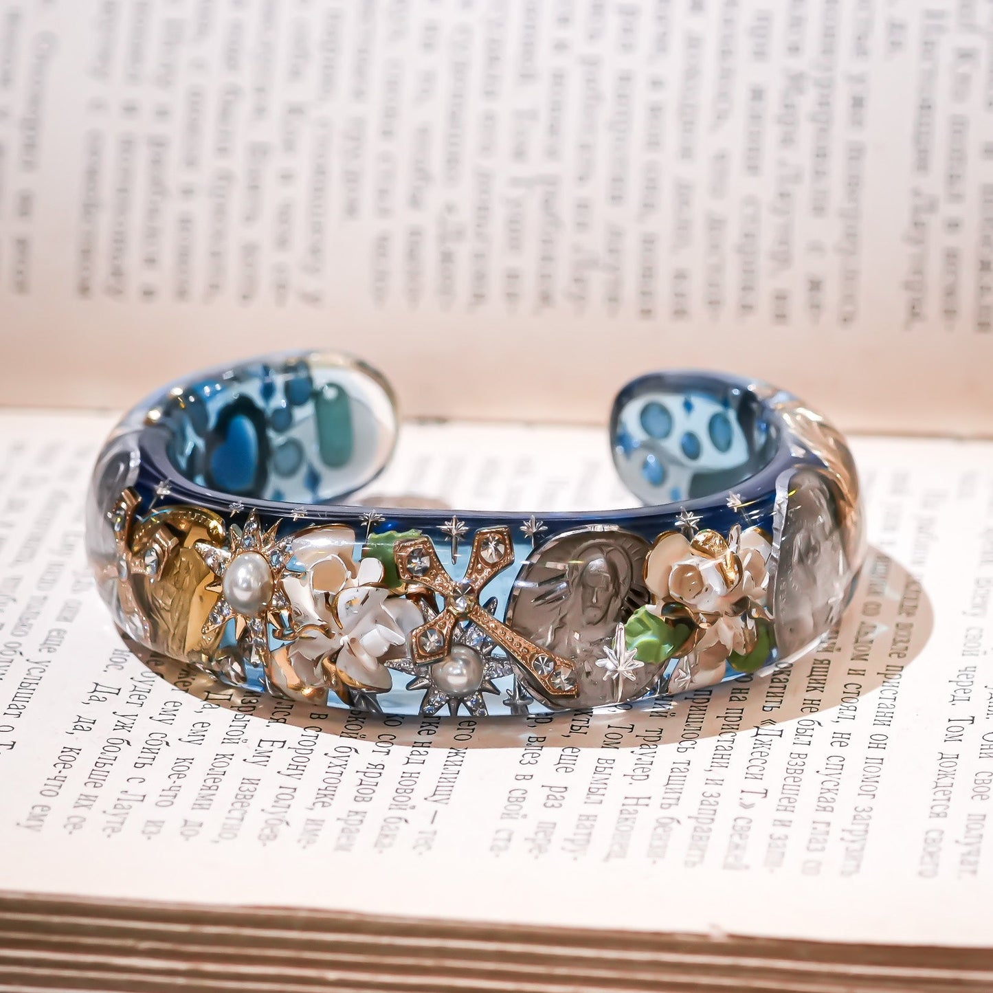 Blue Sky Talisman Bracelet - Sky Blue × White