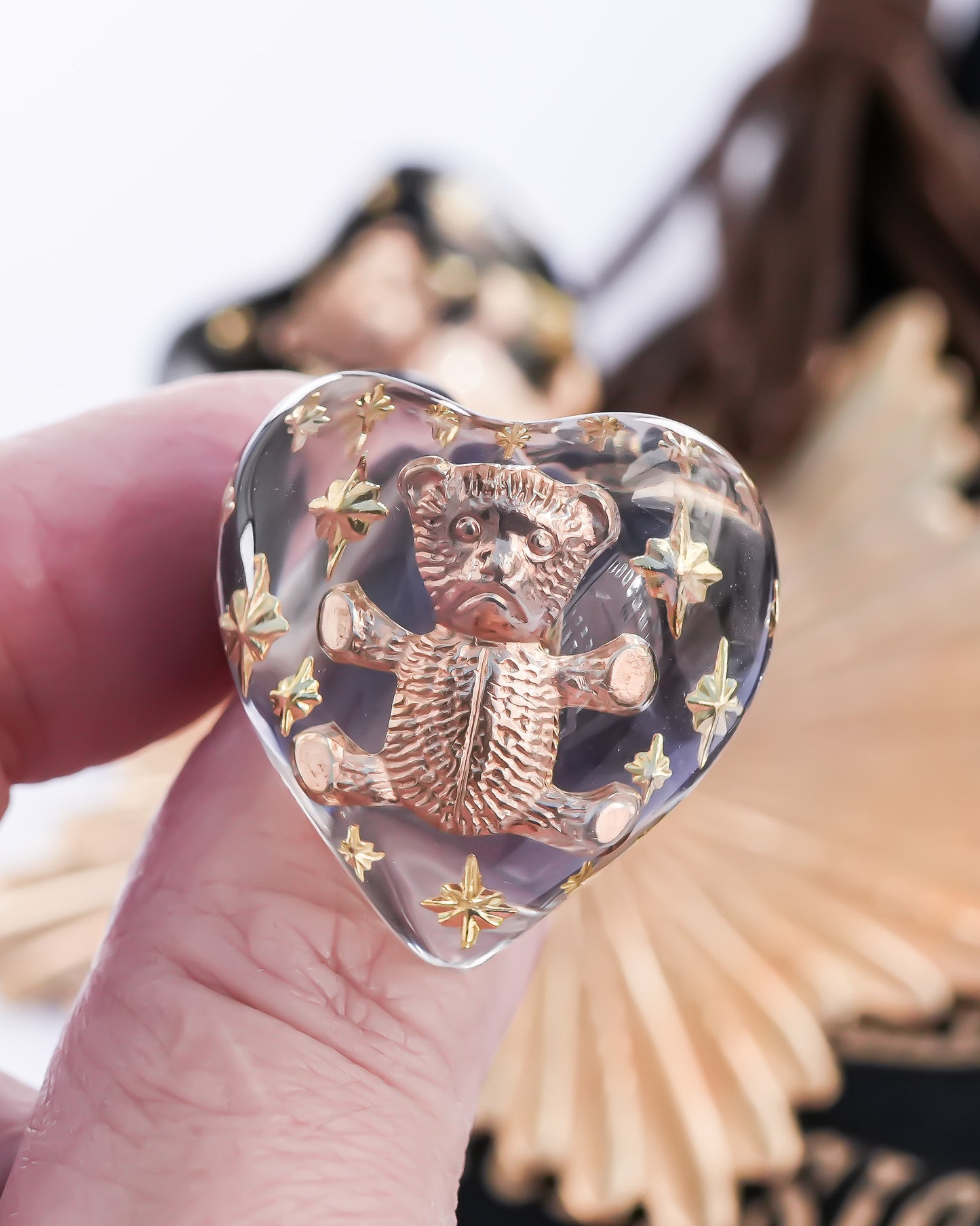 Bear Heart Ring - Clear / #10 #13