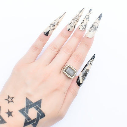MOURNING RING / LONDON / 18K / #11.5