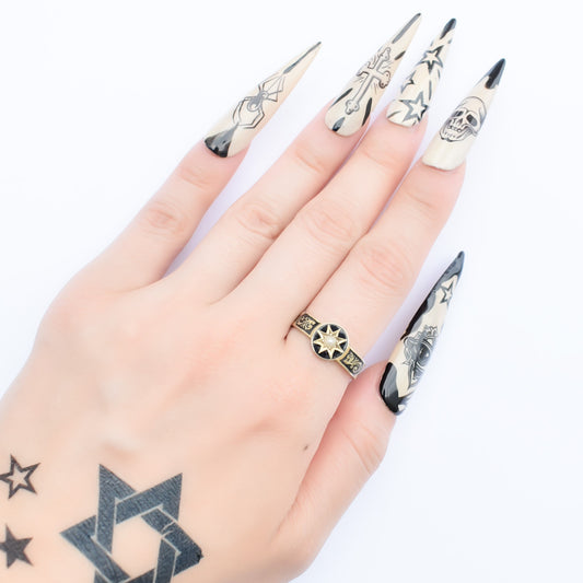 MOURNING RING / LONDON / 18K / #14