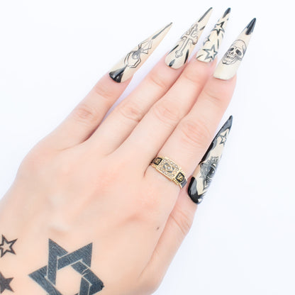 MOURNING RING / LONDON / 18K / #12