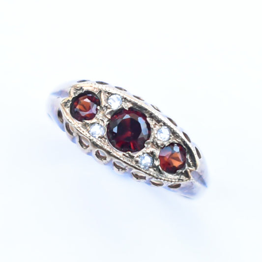 GARNET RING / DIAMOND / 9KYG / #15