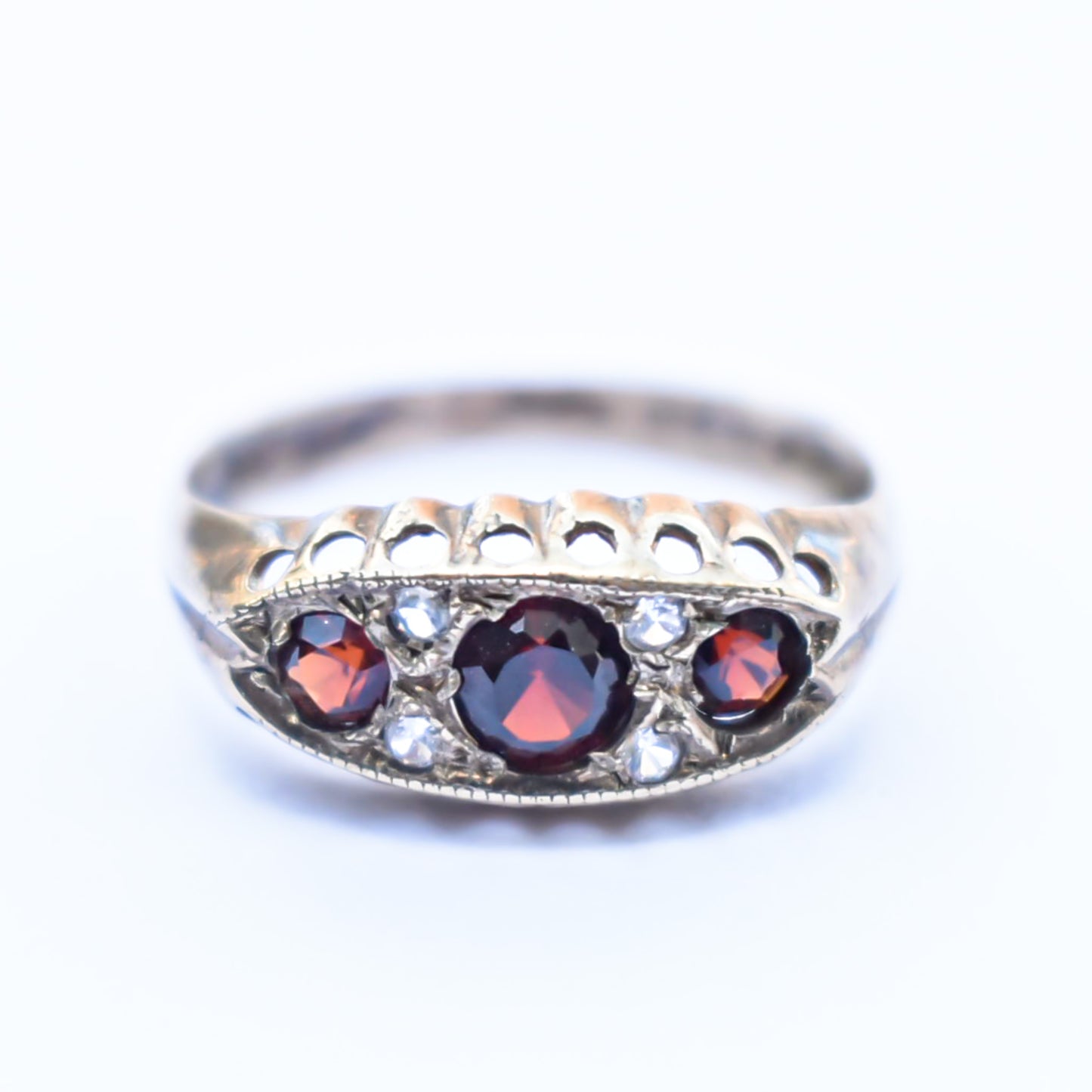 GARNET RING / DIAMOND / 9KYG / #15